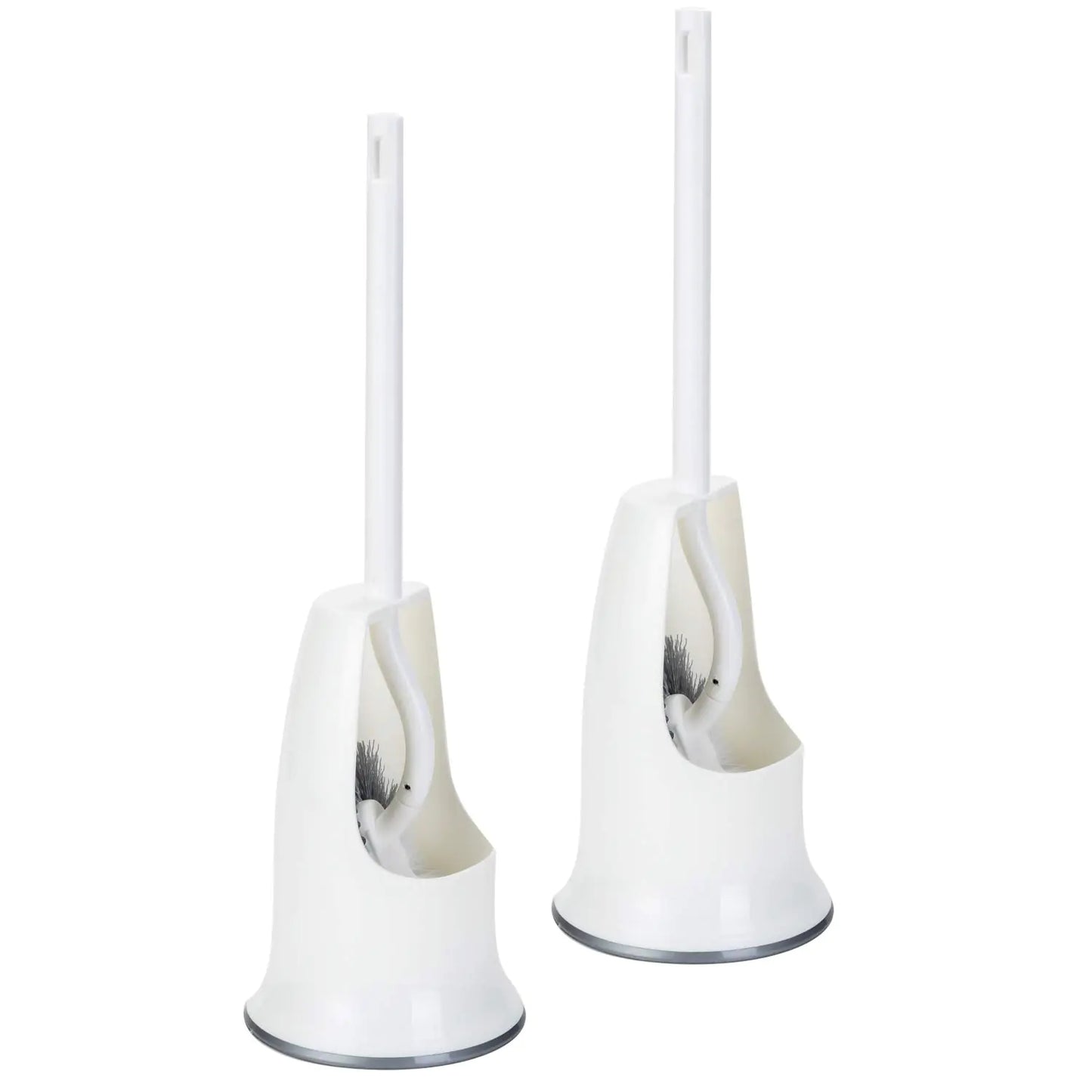 BendClean 2-Pack Toilet Brush Set with Holders