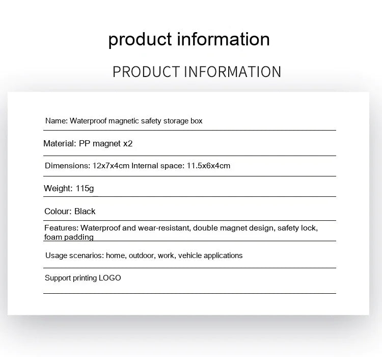 Magnetic Key Safe Box