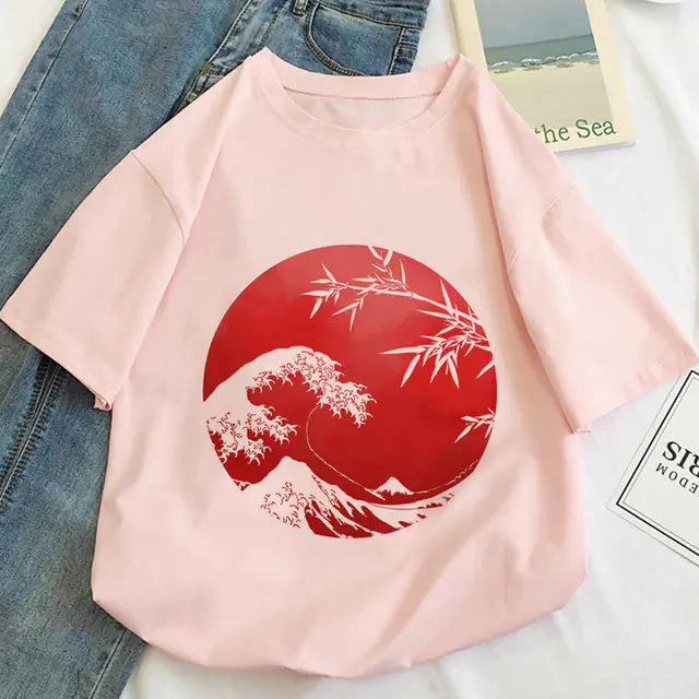 Koi Fish Graphic Print T-shirt for Women
