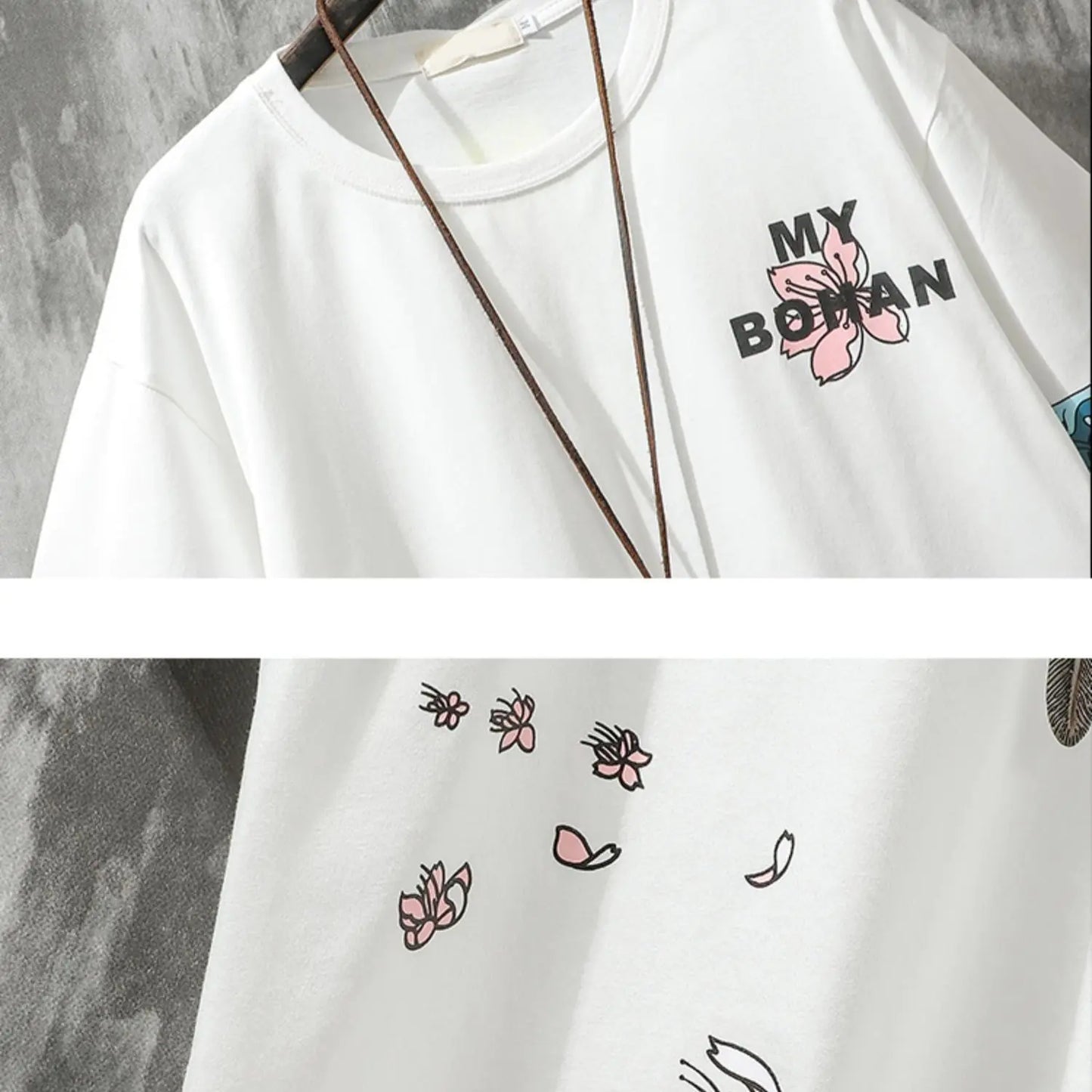 Summer Japan Style Sakura Short Sleeve T-Shirt