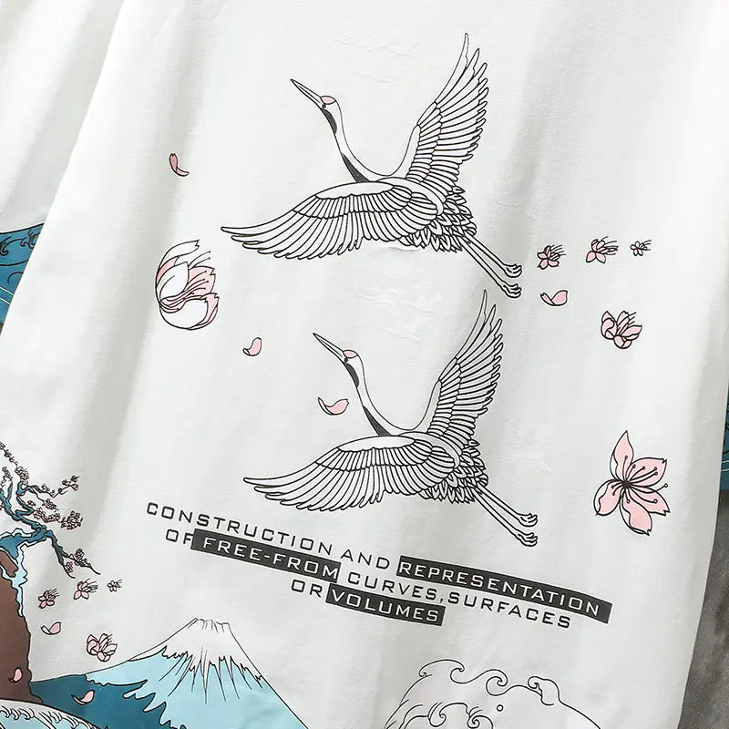 Summer Japan Style Sakura Short Sleeve T-Shirt