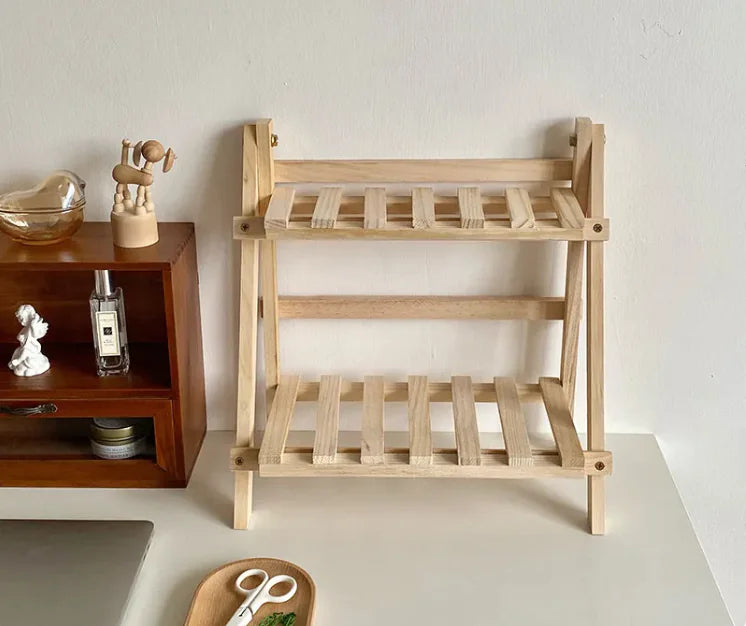 Sleek Wood Organizer Rack