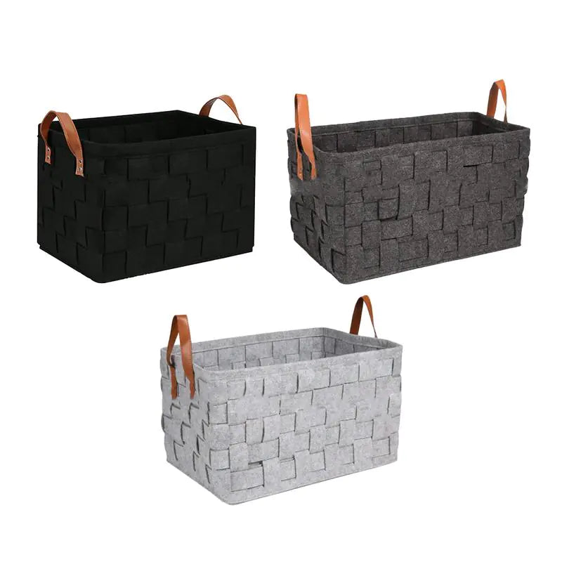 Felt Storage Basket, Clothing Organizer, Storage Bag