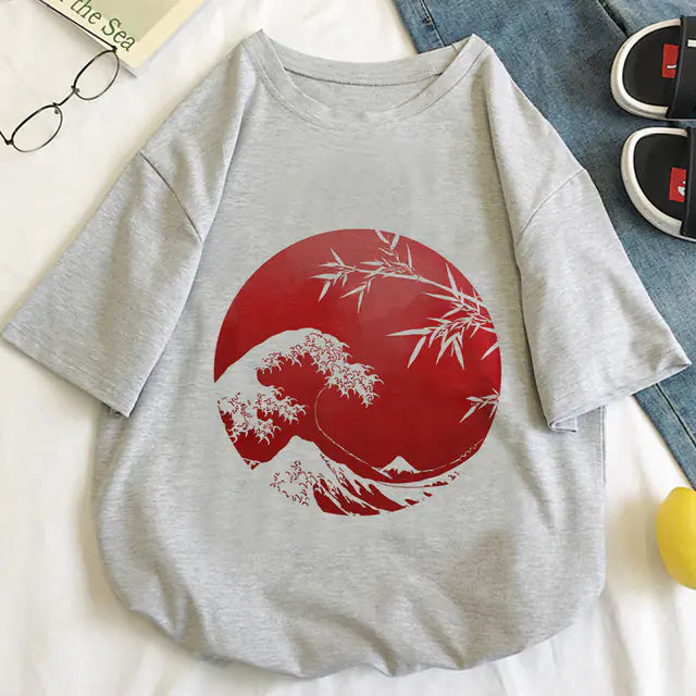 Koi Fish Graphic Print T-shirt for Women