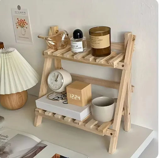 Sleek Wood Organizer Rack