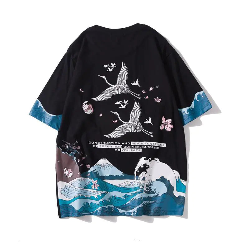 Summer Japan Style Sakura Short Sleeve T-Shirt