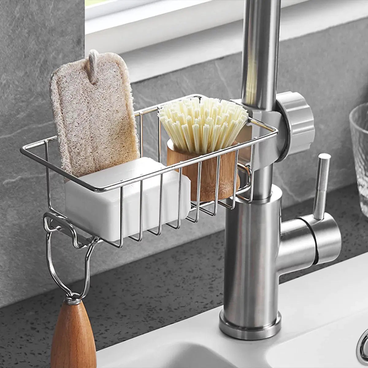 Faucet Mount Storage Hub