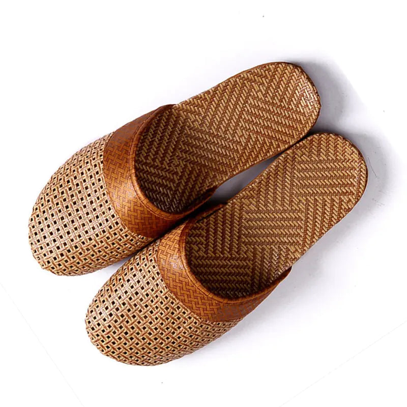 Ladies' Summer Straw Woven Slippers