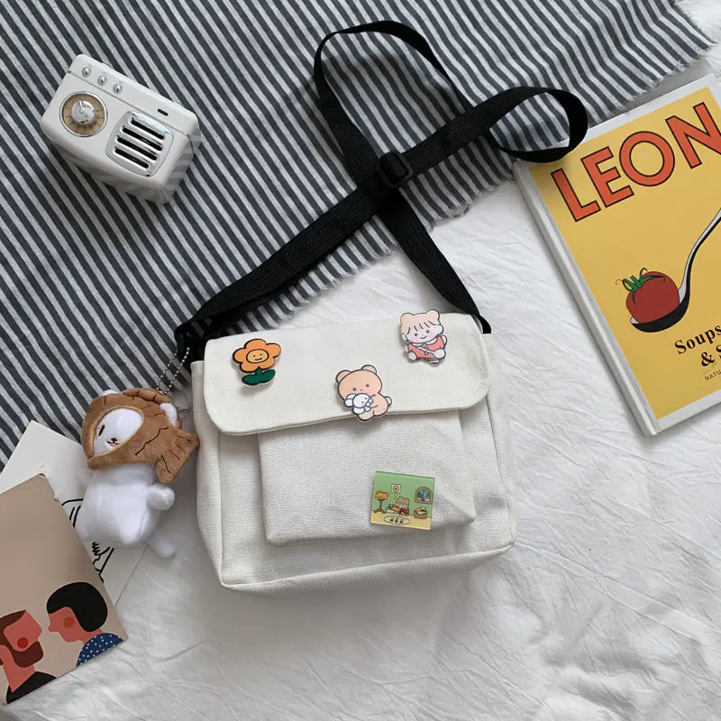 Cute Canvas Crossbody Bag
