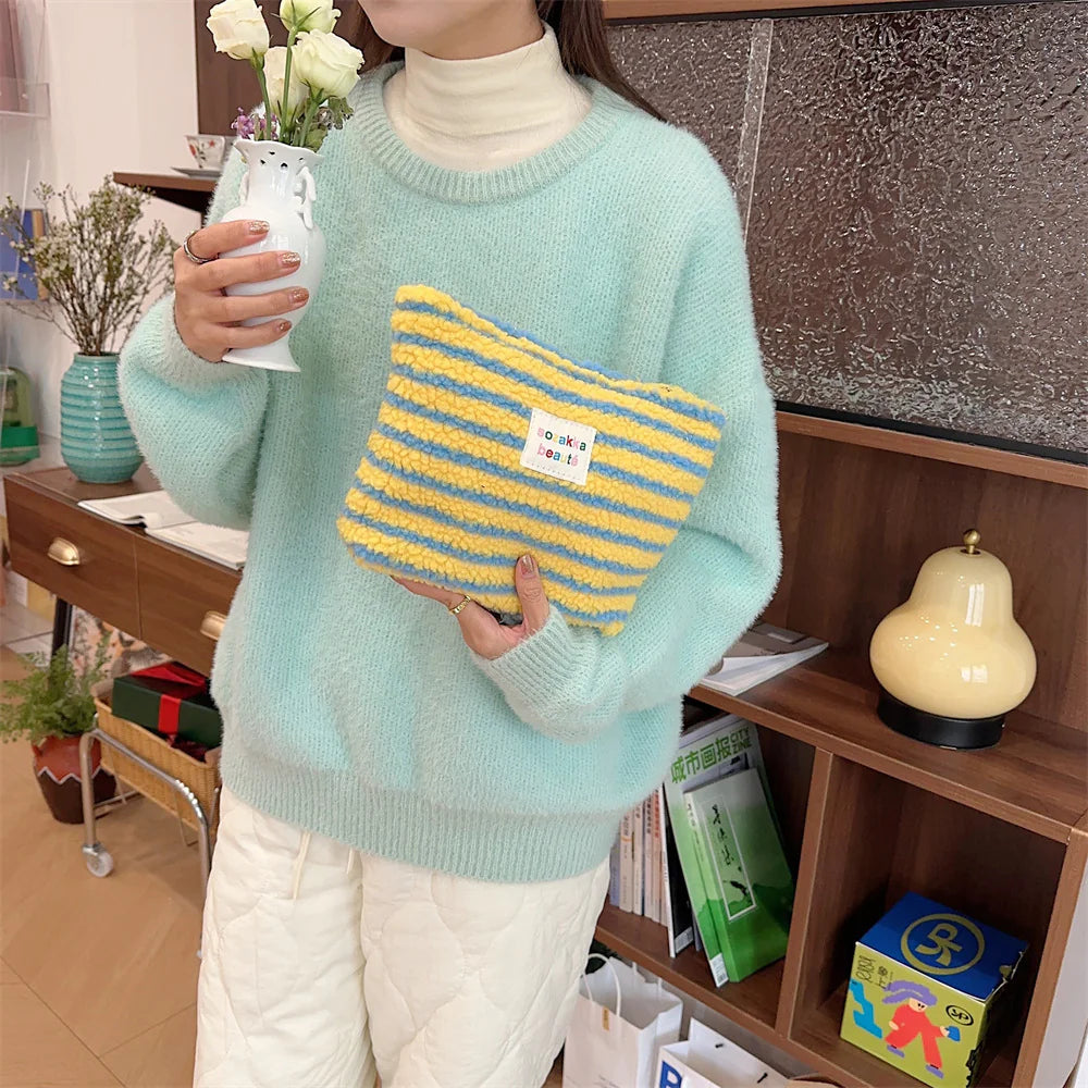 Plush Cosmetic Storage Bag